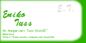 eniko tuss business card